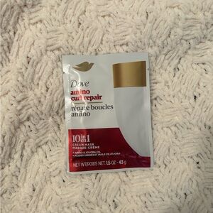 Dove Amino Curl Repair 10-in-1 Cream Mask - Gold and White